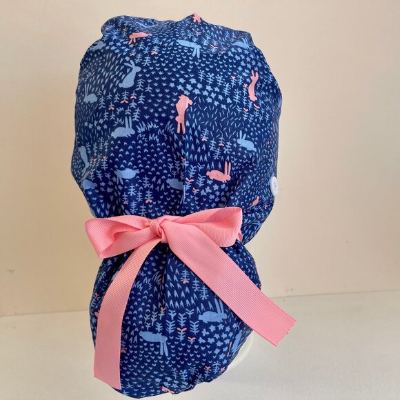 Ponytail Scub Cap - Rabbits - Picture 1 of 2